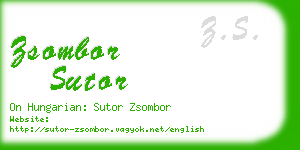 zsombor sutor business card
